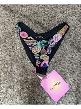 Oceanus black bikini bottom